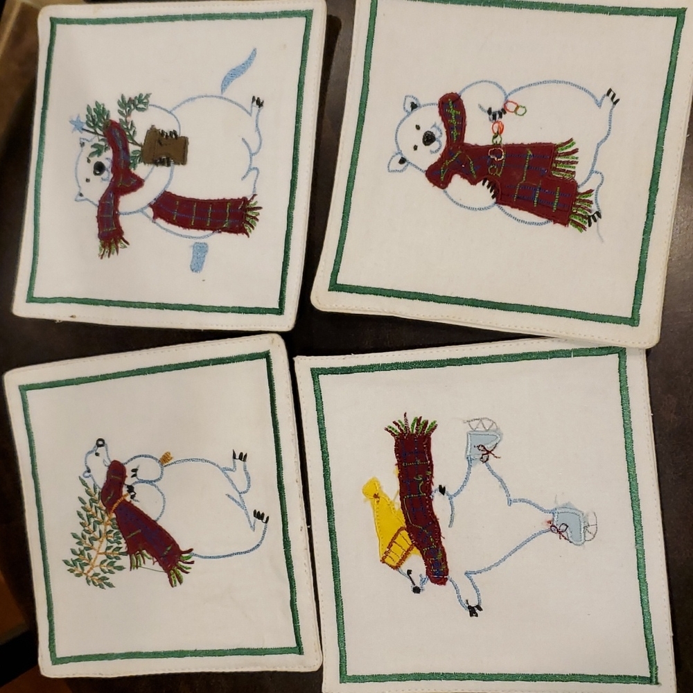 Holiday Cloth Coasters